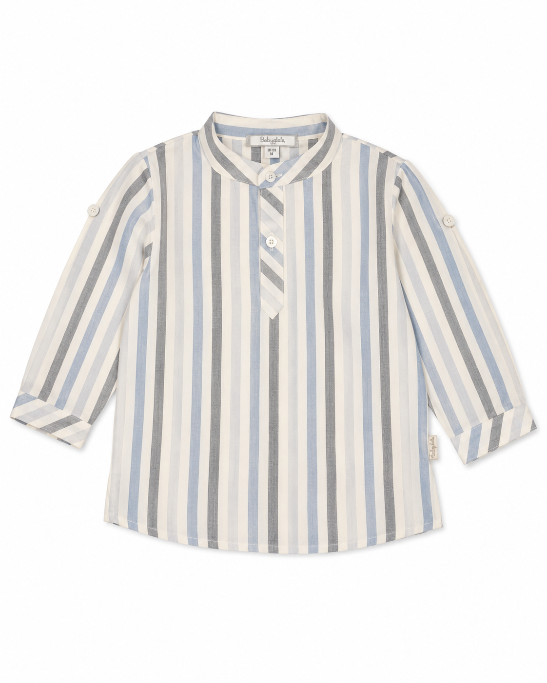 Baby Boys’ Striped Grandad Collar Shirt
