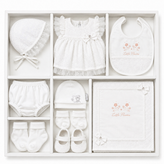 Baby Girl Bow detailed Dress Set Box