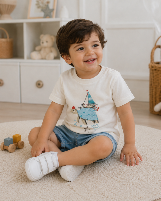 Baby Cotton Turtle Print T-Shirt