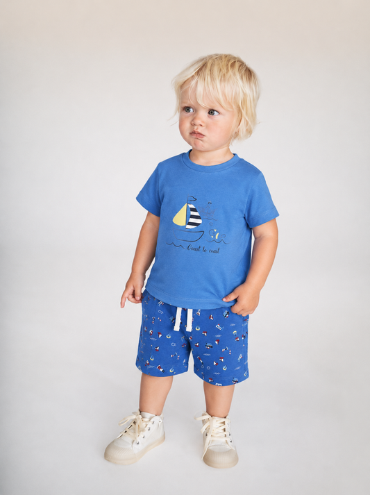 Boys’ Coast-to-Coast Nautical T-Shirt & Shorts Set