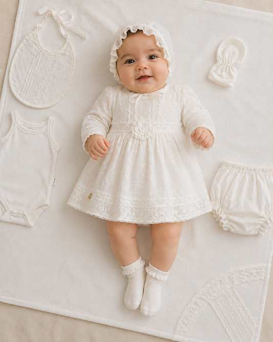 Newborn Girl Floral Dress Set