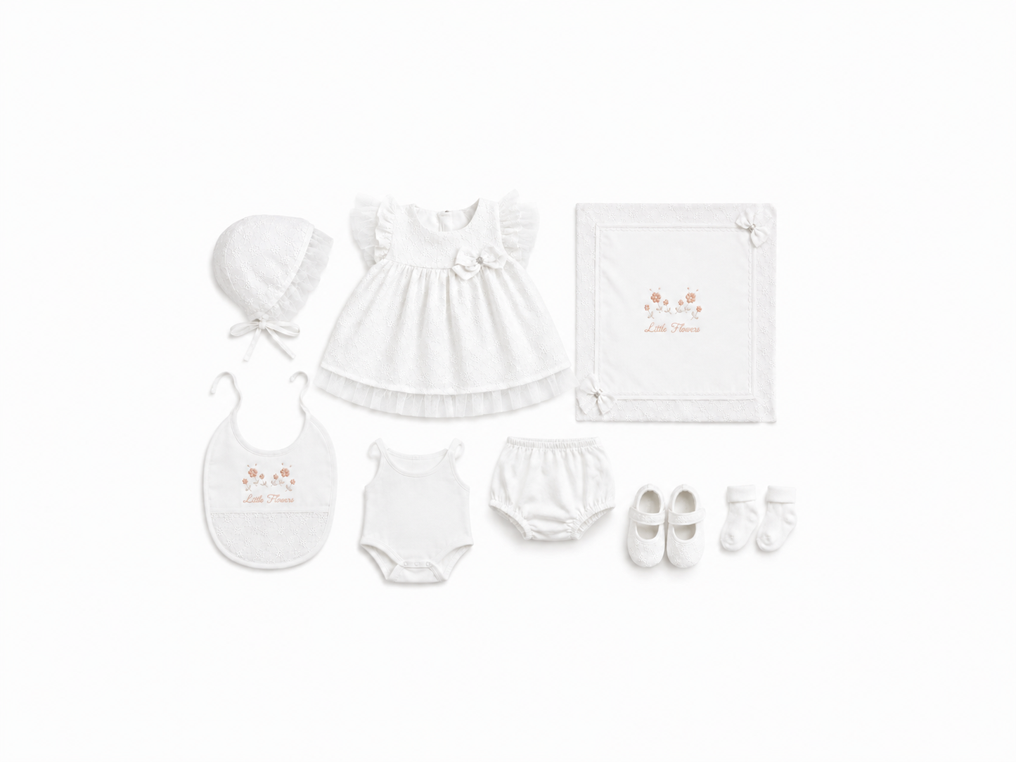 Baby Girl Bow detailed Dress Set Box