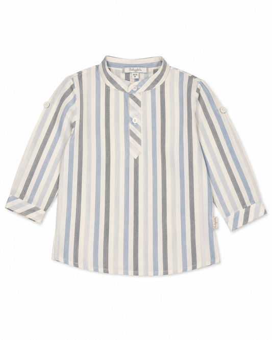 Baby Boys’ Striped  Grandad Collar Shirt