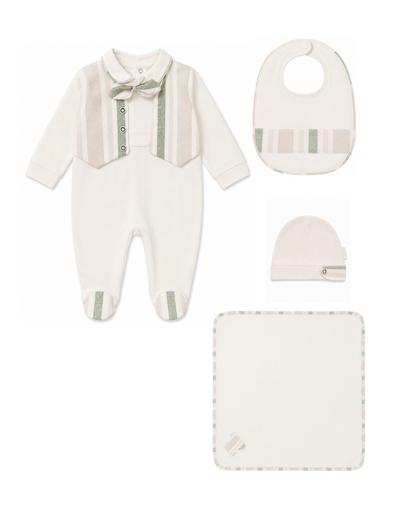 Baby Layette Set with Hat, Bib & Blanket