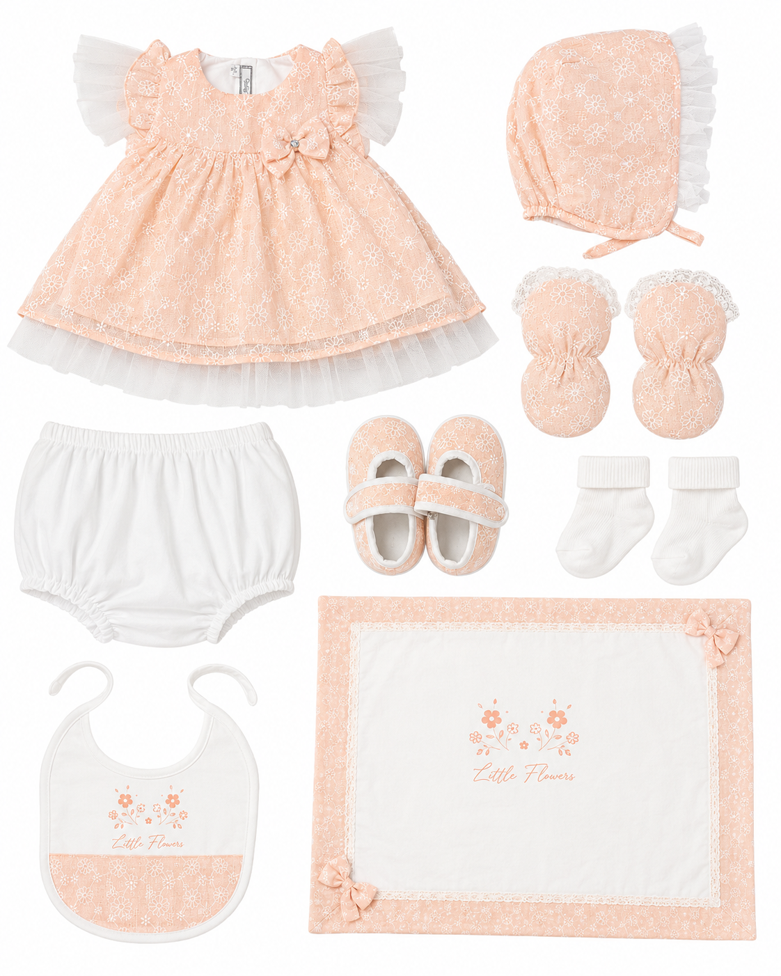 Baby Girl 10-Piece Floral Dress Set Box