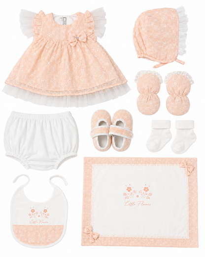 Baby Girl 10-Piece Floral Dress Set Box