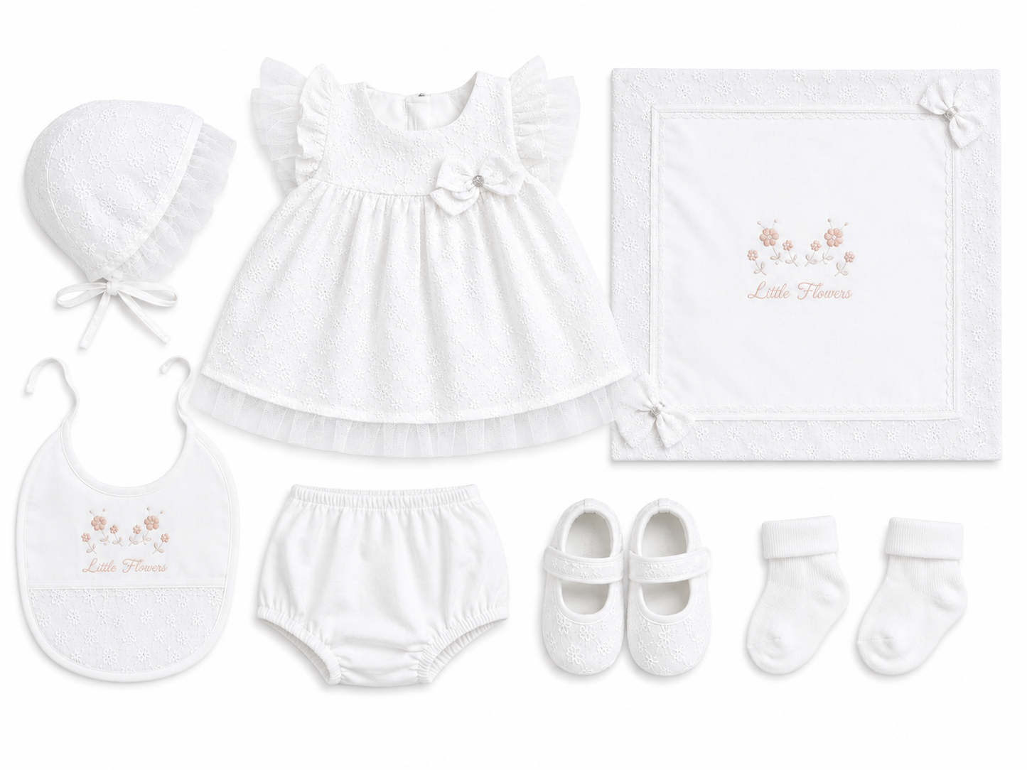Baby Girl 10-Piece Floral Dress Set Box
