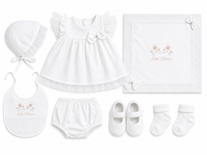 Baby Girl 10-Piece Floral Dress Set Box