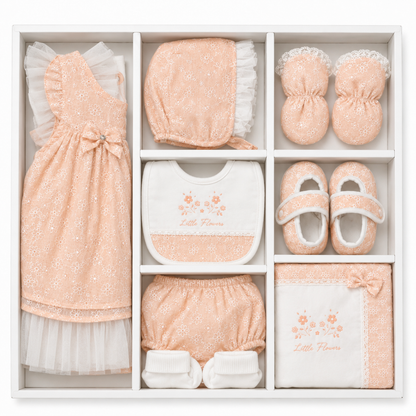 Baby Girl 10-Piece Floral Dress Set Box