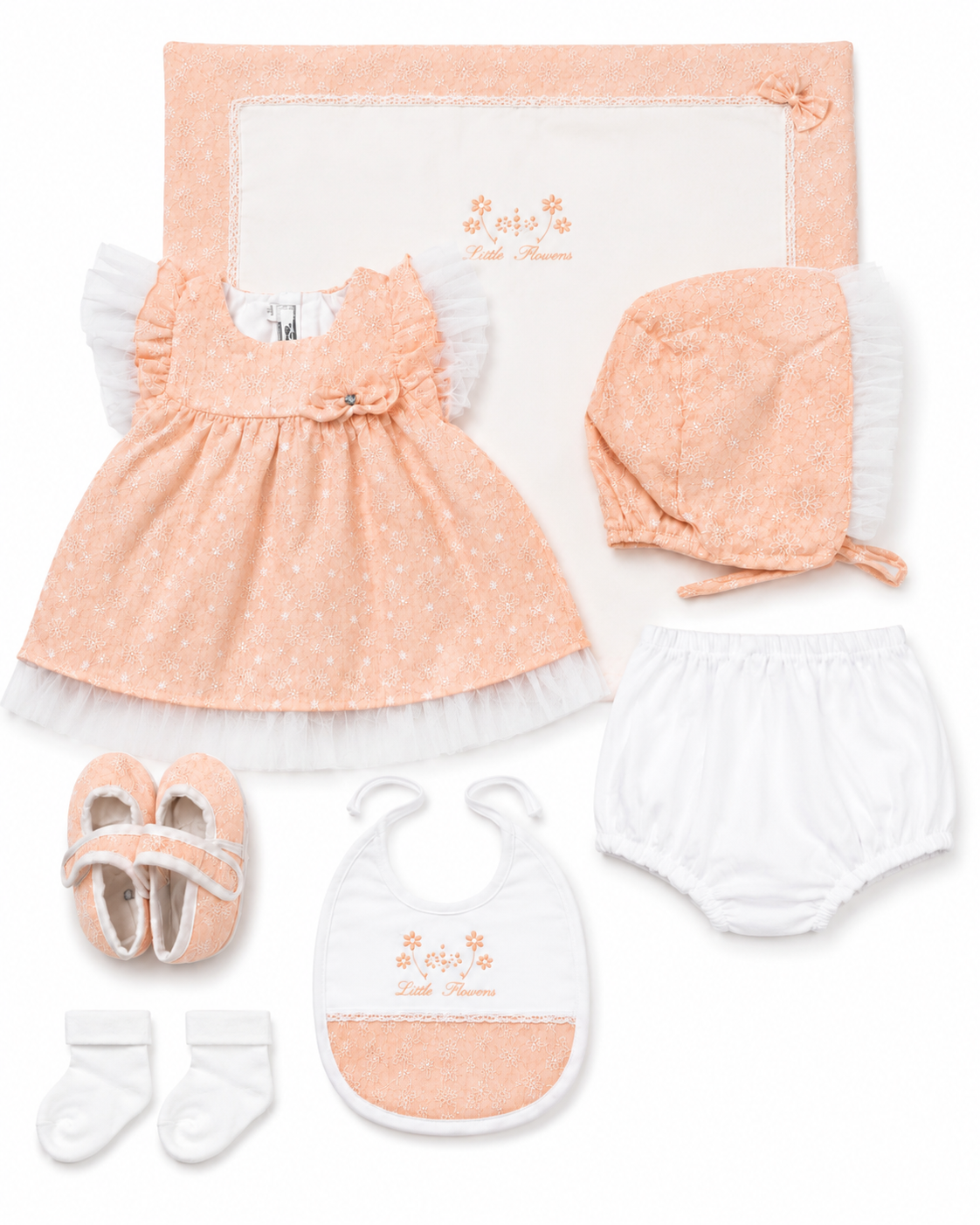 Baby Girl Bow detailed Dress Set Box