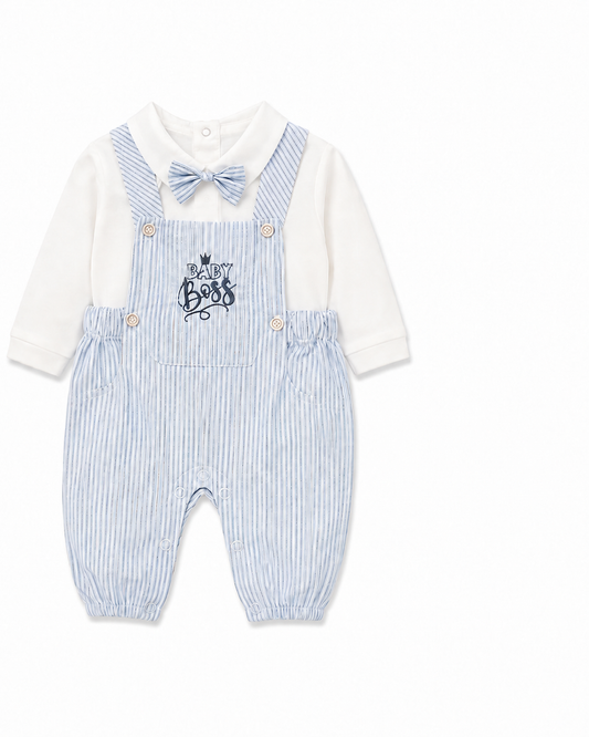 Baby Boys Bow Tie Romper – Gentleman Overall Outfit