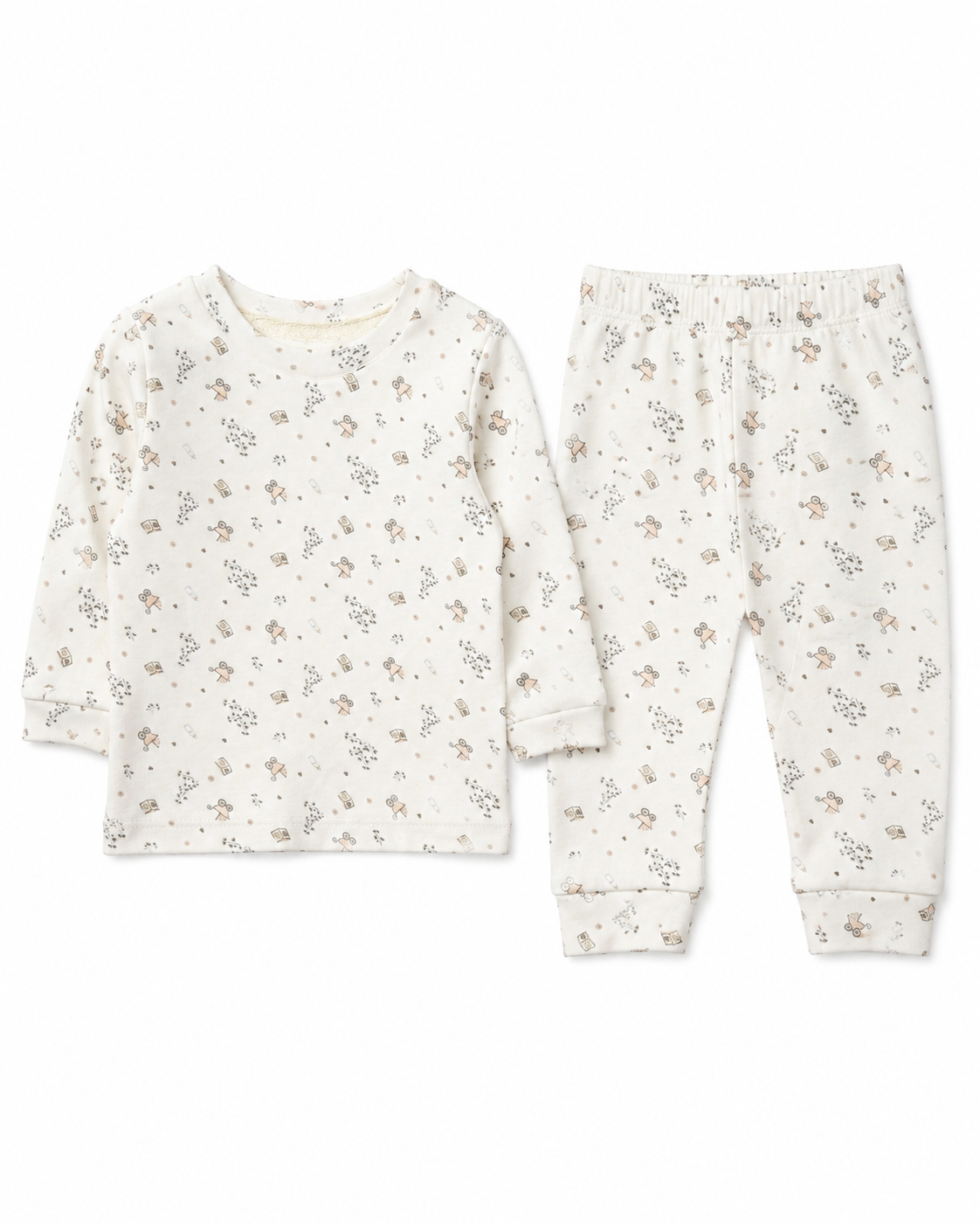 Baby Cotton Pajama Set – 2 Piece Long Sleeve Sleepwear