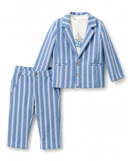 Baby Boys’ Striped Blazer Smart Casual Set