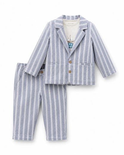 Baby Boys’ Striped Blazer Smart Casual Set