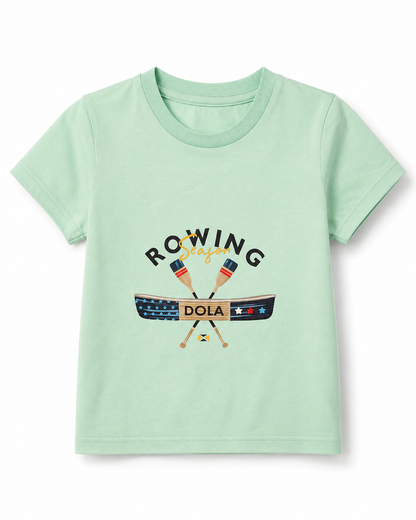 Rowing Print Short Sleeve Boys’ T-Shirt
