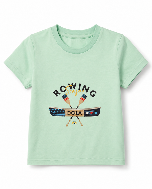 Rowing Print Short Sleeve Boys’ T-Shirt