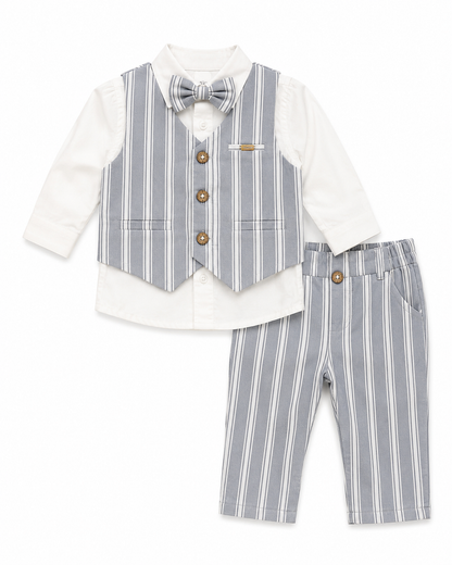 Baby Boys’ Stripe Formal Vest Set