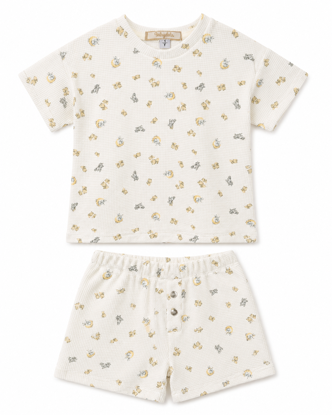 Boys’ Little Safari Waffle-Knit 2-Piece Set