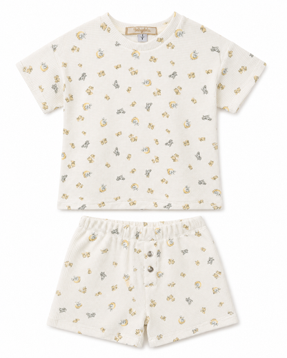 Boys’ Little Safari Waffle-Knit 2-Piece Set