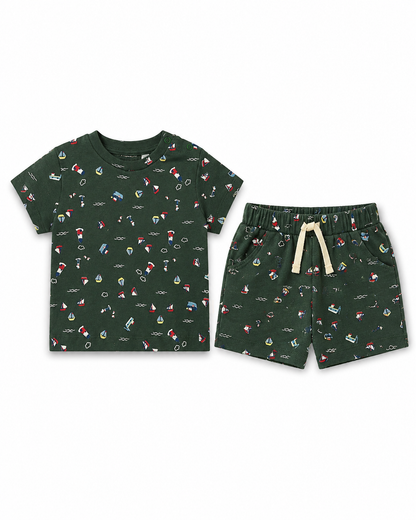 Boys’ Nautical Print T-Shirt & Shorts Set