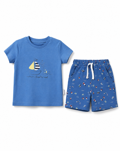 Boys’ Coast-to-Coast Nautical T-Shirt & Shorts Set