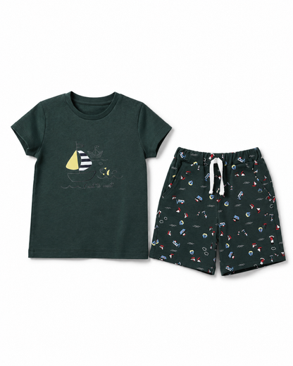 Boys’ Coast-to-Coast Nautical T-Shirt & Shorts Set