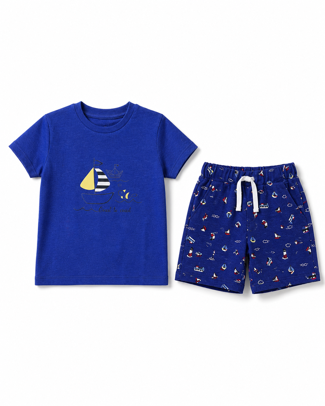 Boys’ Coast-to-Coast Nautical T-Shirt & Shorts Set