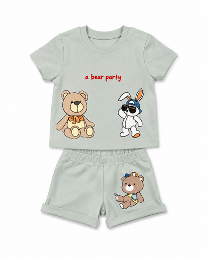 Baby Boys’ Bear Party T-Shirt & Shorts Set