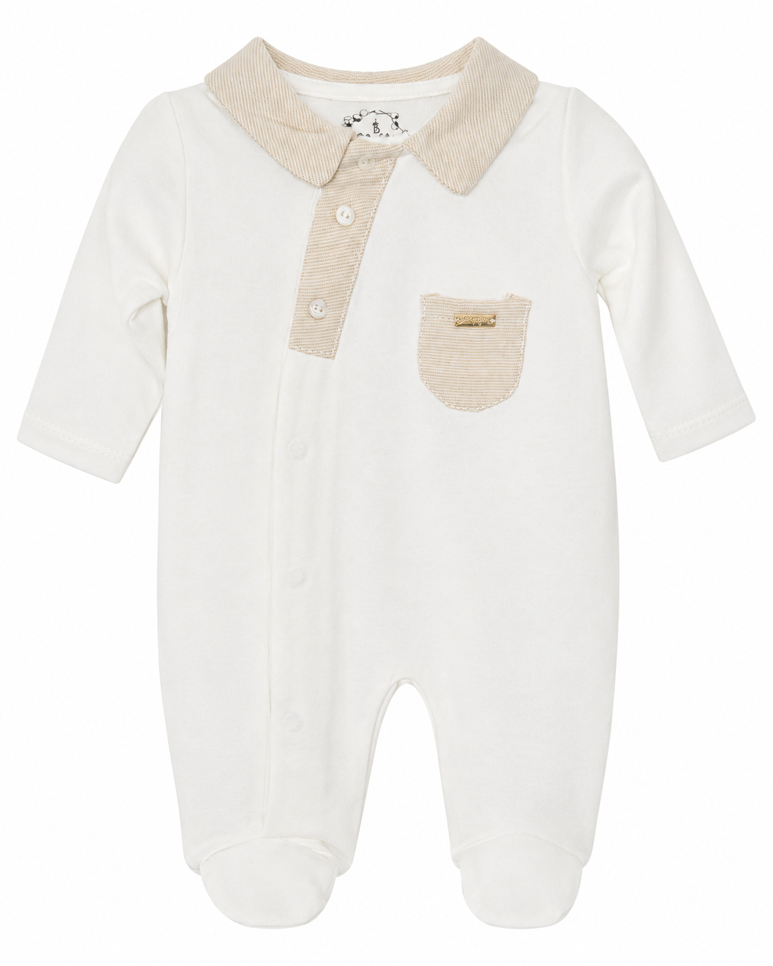 Baby Boy Classic Collar Romper