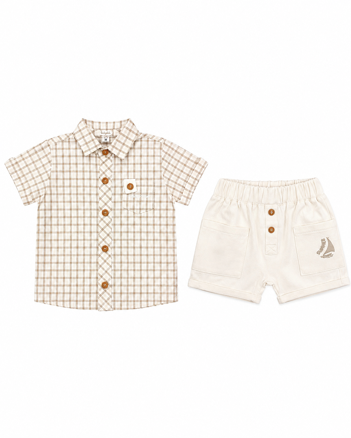 Baby Checked Shirt & Shorts Set