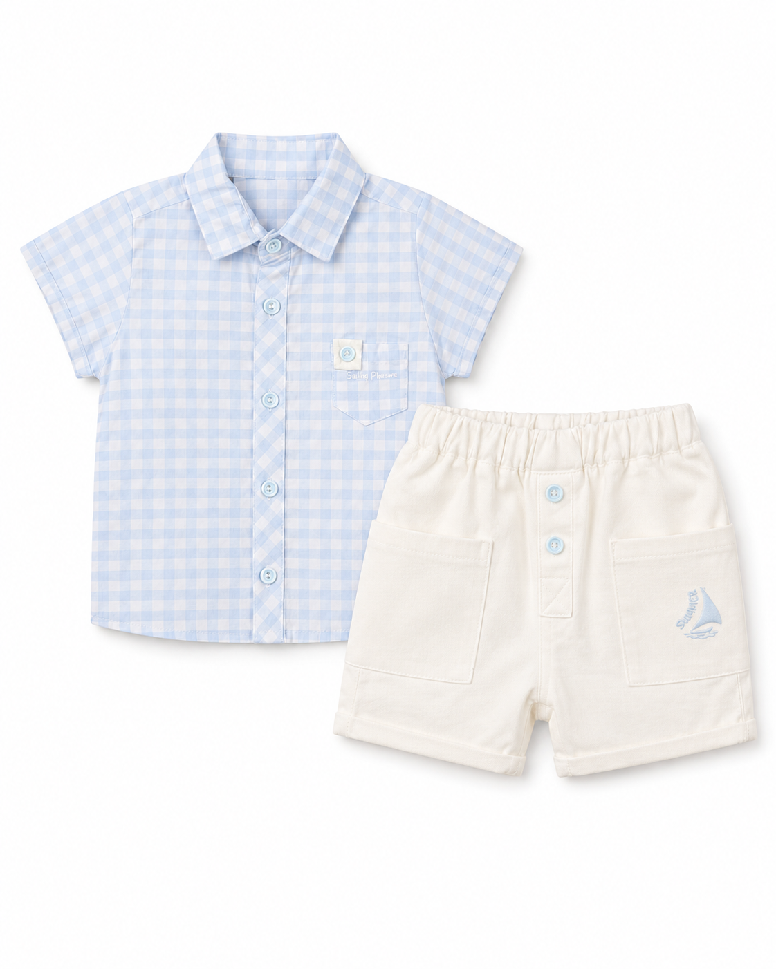 Baby Checked Shirt & Shorts Set