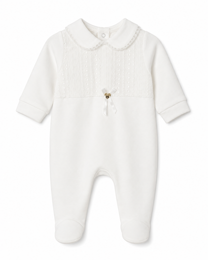 Baby Girl Elegant Footed Romper