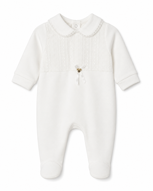 Baby Girl Elegant Footed Romper