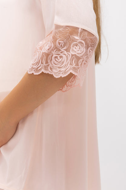 Lace Trim 3-Piece Postpartum & Nursing Lounge Set