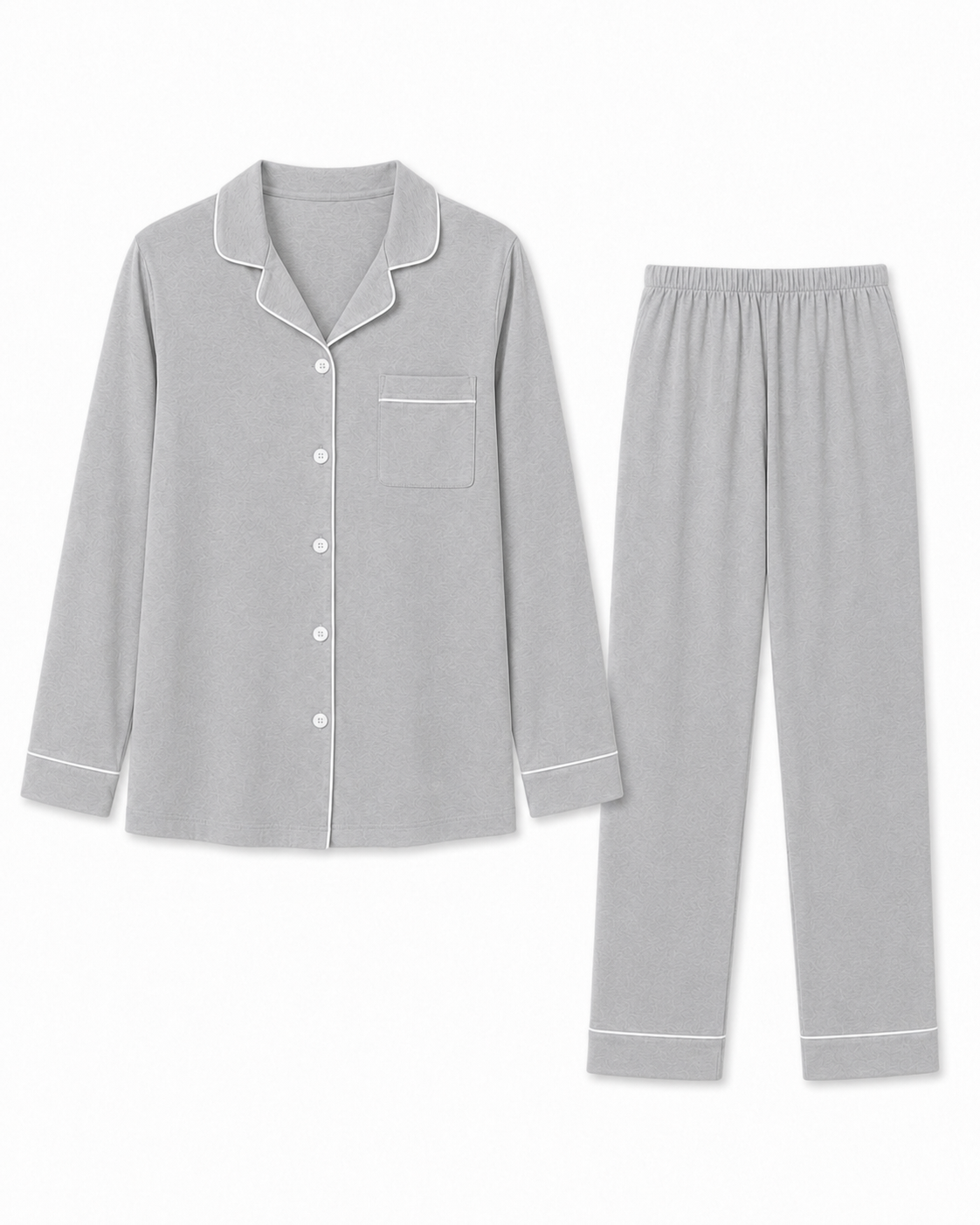 Women’s Premium Cotton Long Sleeve Pajama Set | Classic Button-Front Sleepwear