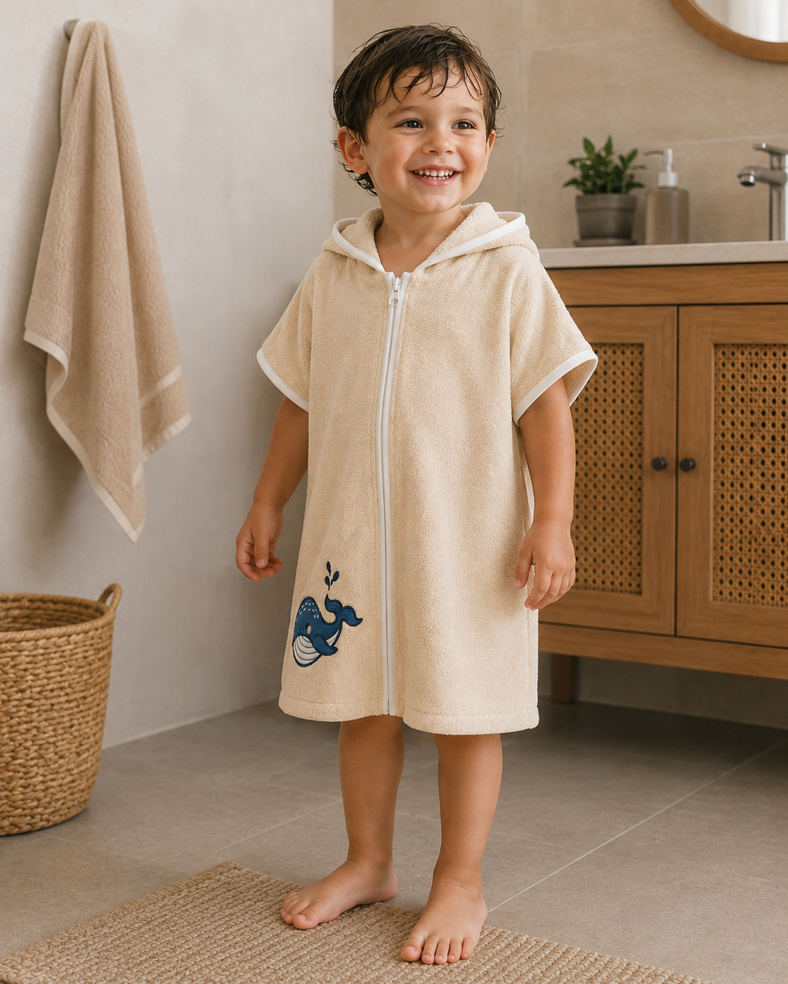 Hooded Boys Poncho
