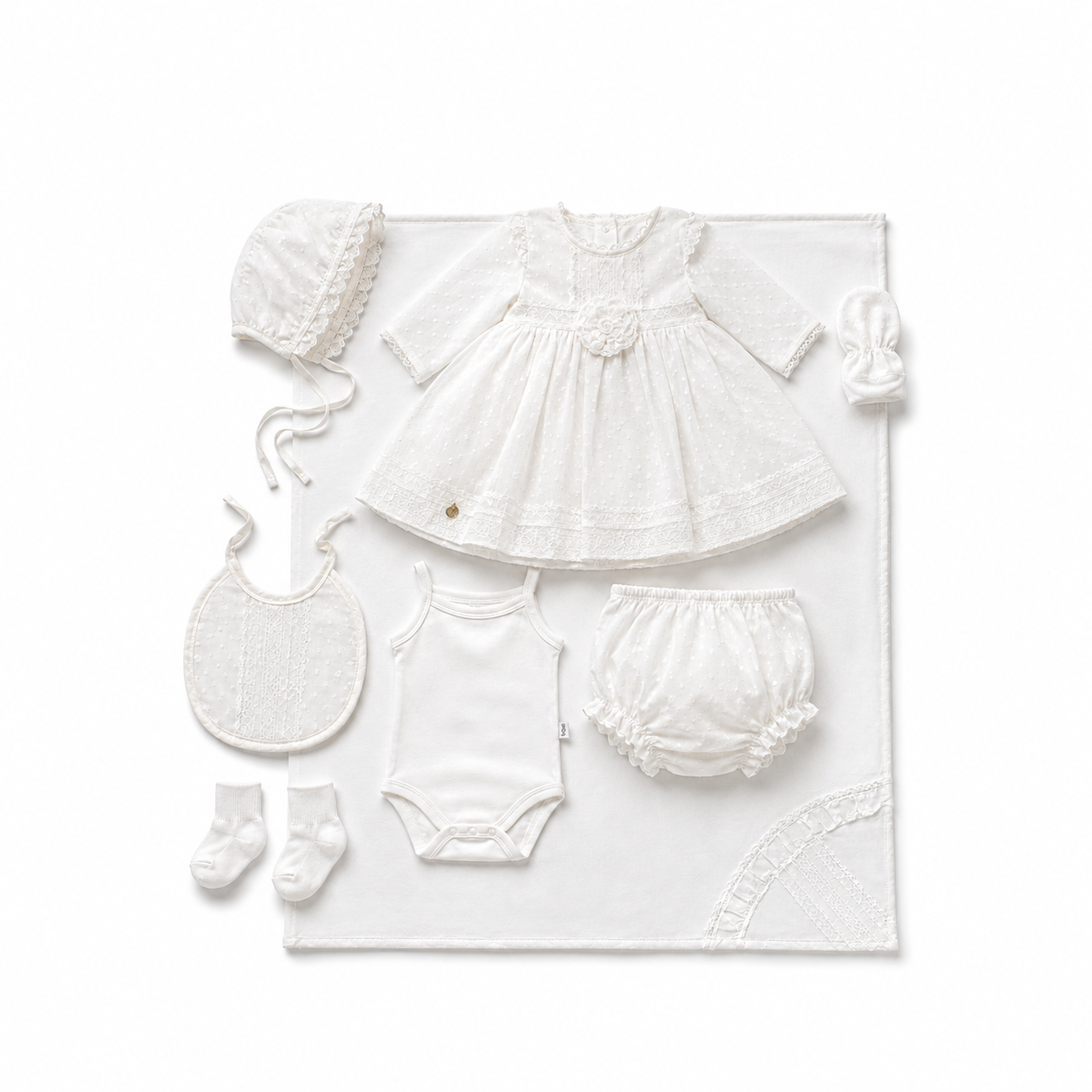 Newborn Girl Floral Dress Set
