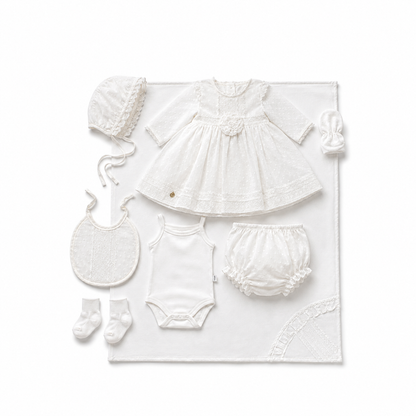 Newborn Girl Floral Dress Set