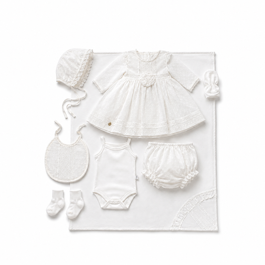 Newborn Girl Floral Dress Set