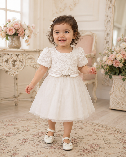 Tulle detailed special occasions’ dress