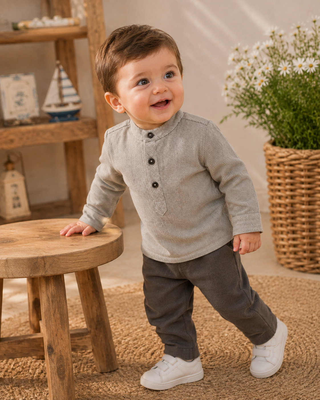 Baby Boys Woven Long Sleeve Shirt