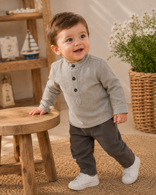 Baby Boys Woven Long Sleeve Shirt