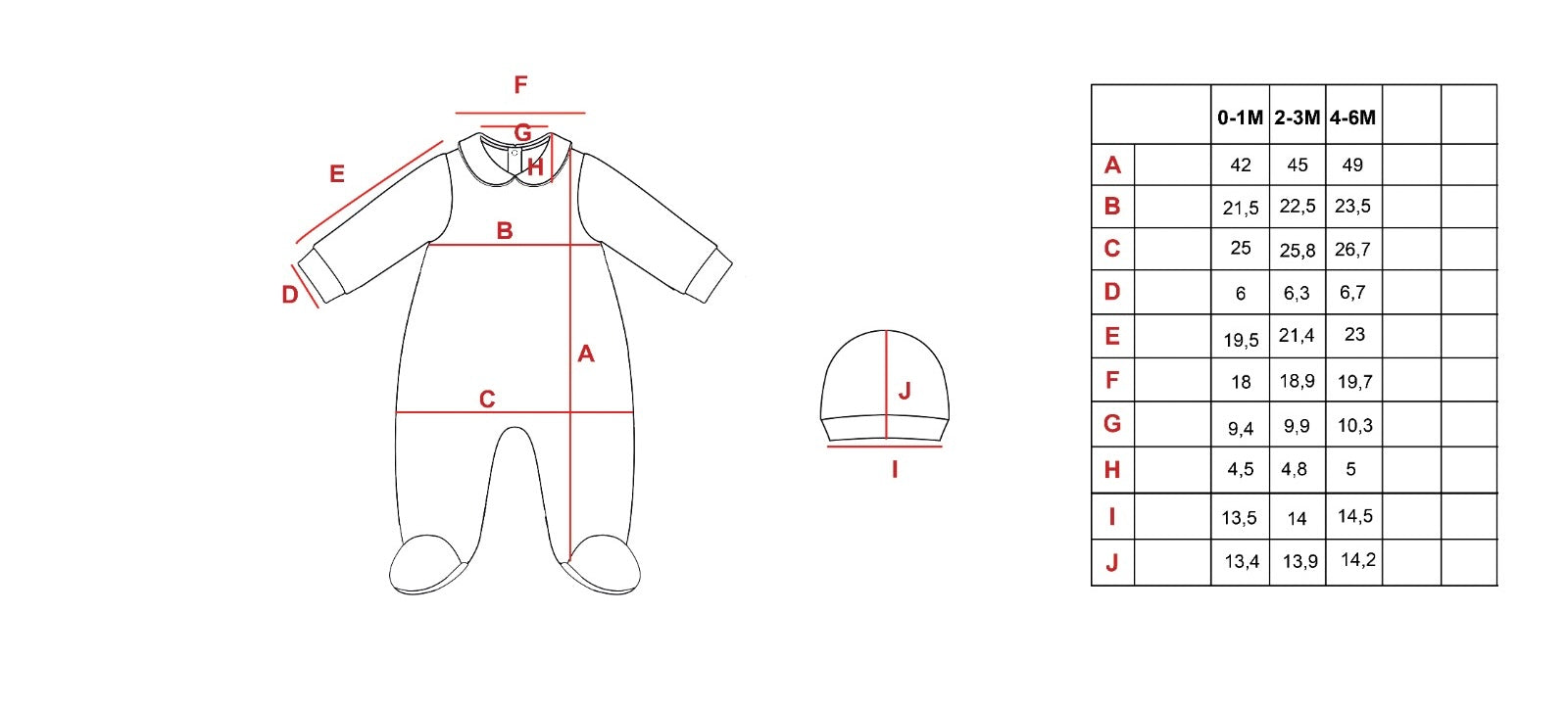 Baby Boys’ Formal Plaid Vest & Bow Tie Footed Romper size chart