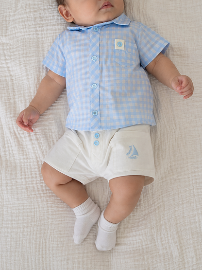Baby Checked Shirt & Shorts Set