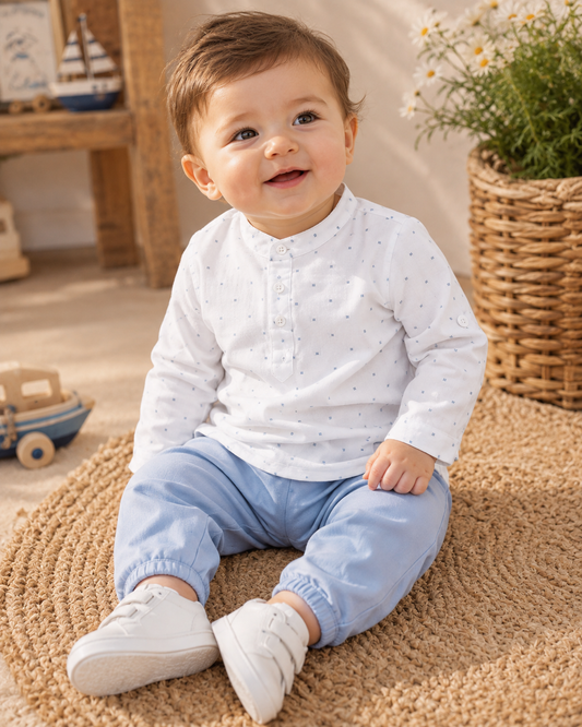 Mandarin Collar Baby Boys' Shirt