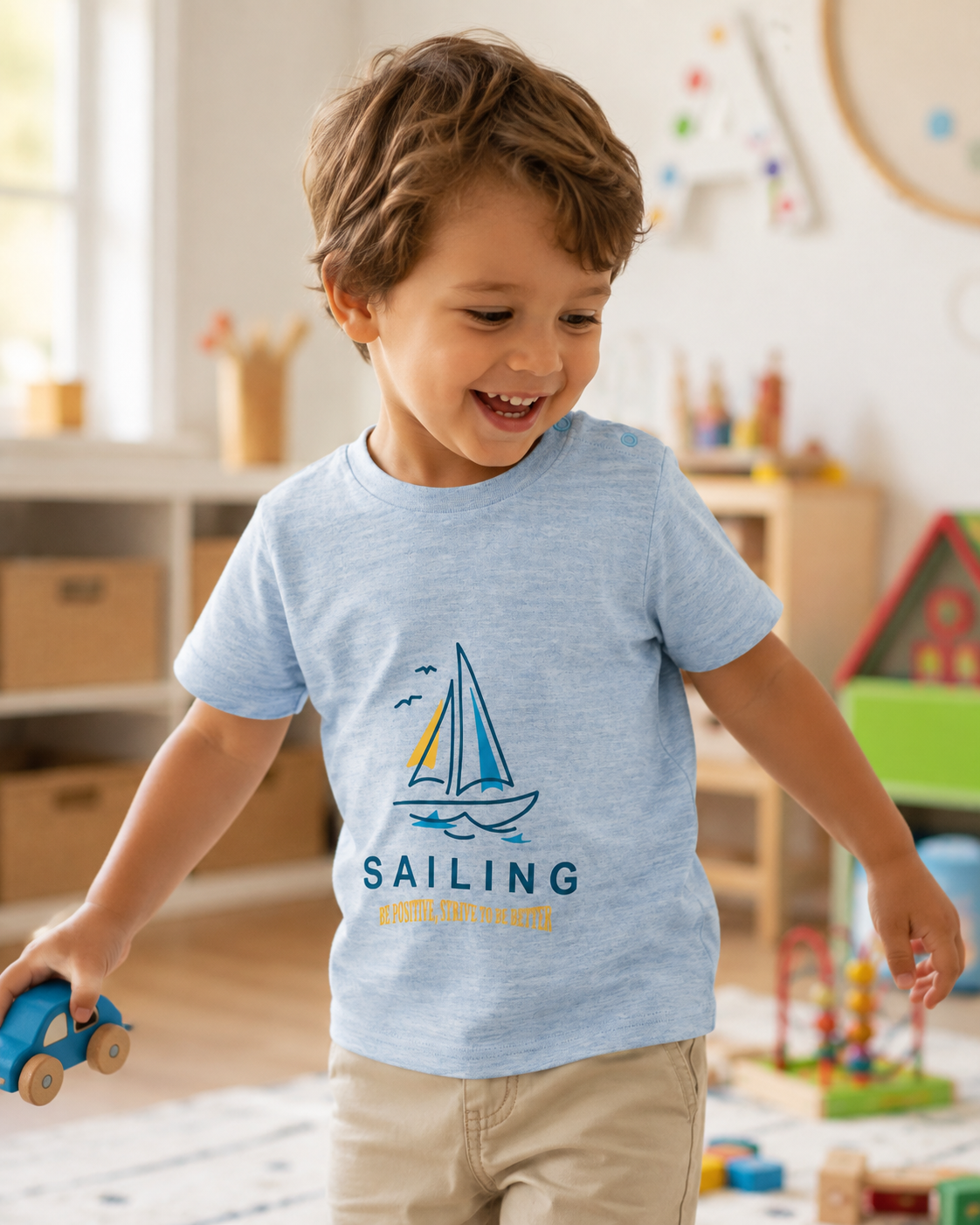 Baby Sailing Cotton T-Shirt