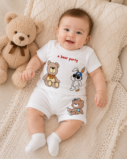 Baby Boys’ Bear Party T-Shirt & Shorts Set