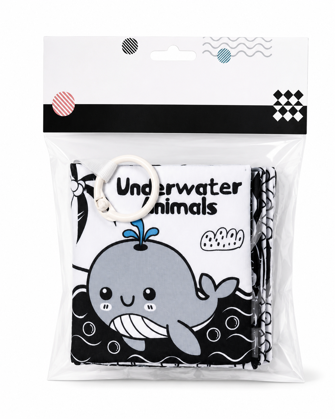 Soft Baby Cloth Book – Underwater Animals Sensory Book